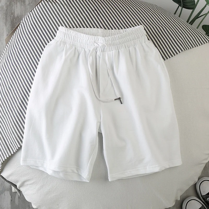 White Shorts Men Japanese Style Polyester Running Sport Shorts For Men