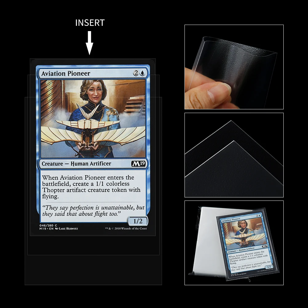 OTCS01 Premium Matte Clear Custom Outer Sleeves for Trading Cards