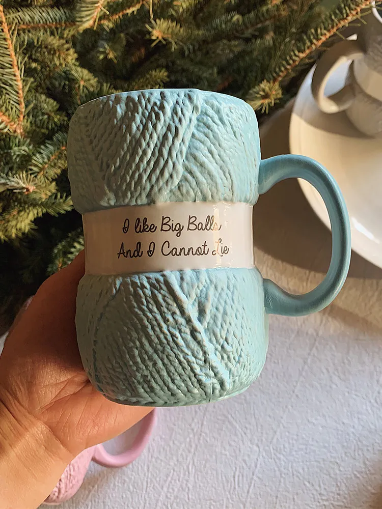 Custom Creative Colorful Wool Ceramics Coffee Mugs for Gift