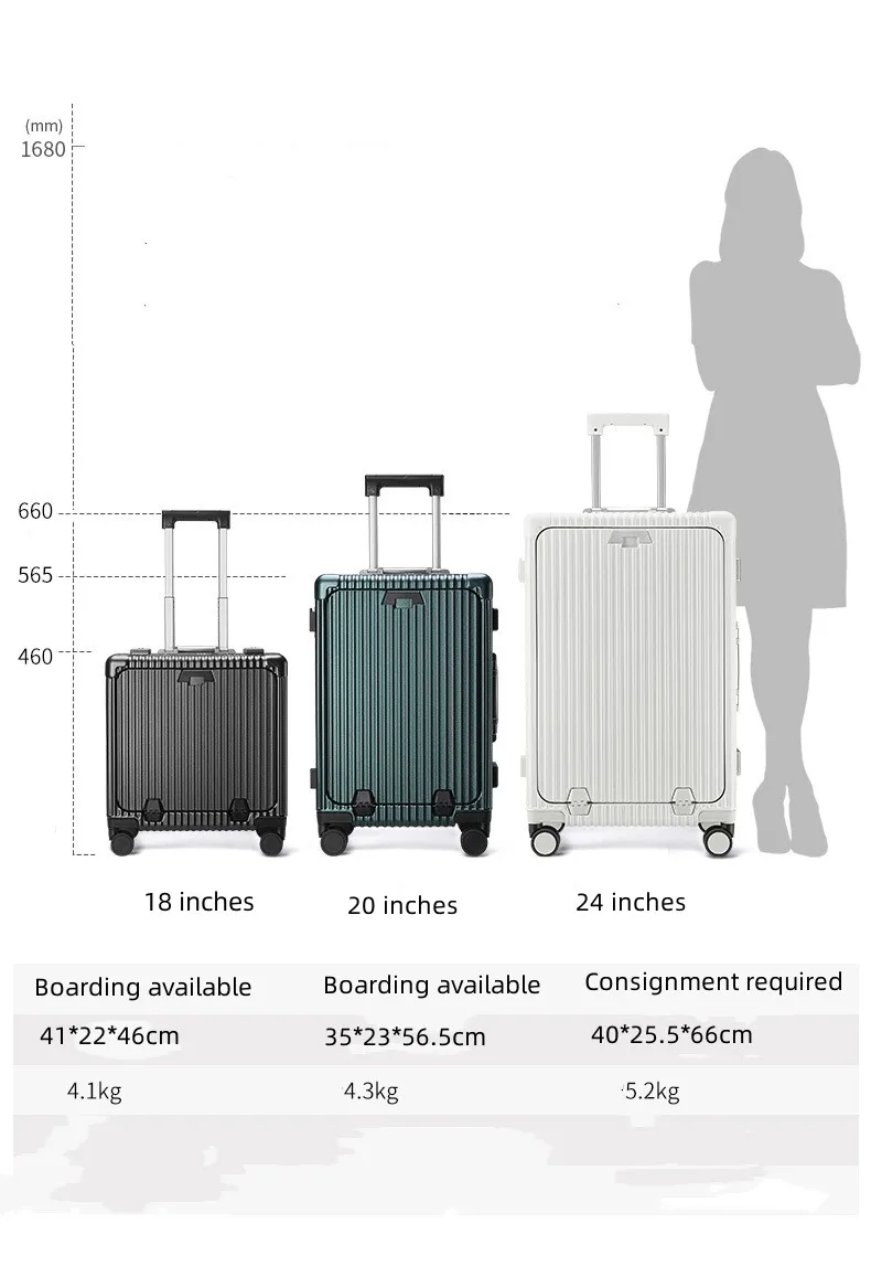 Luggage Suitcase Piece Set Carry On Pc Spinner Trolley With Pocket ...