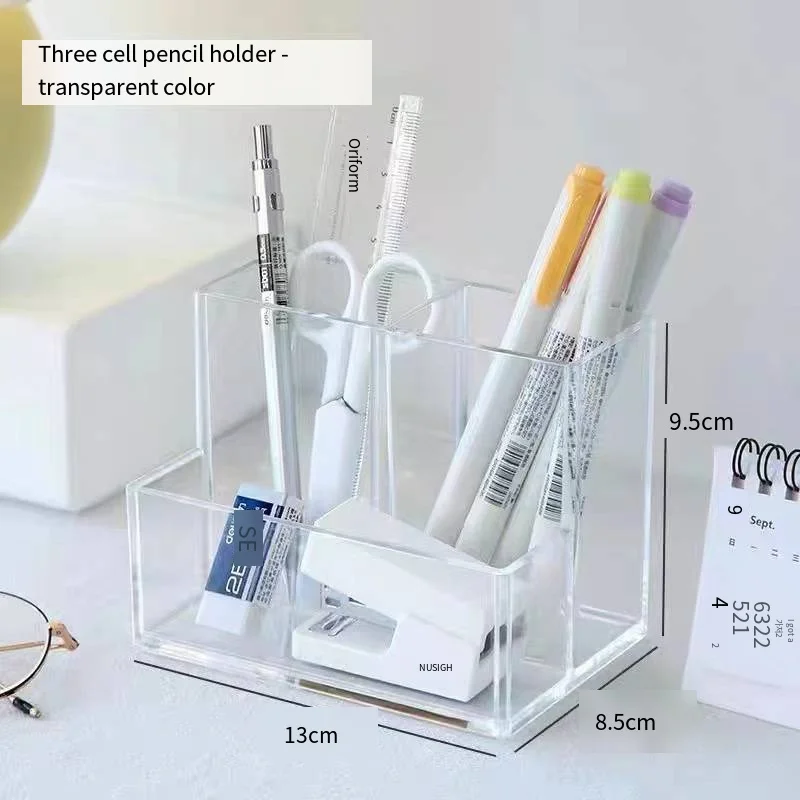 Light luxury ins style Student pencil holder Eyebrow pencil organizer Desktop creative pen bucket Lipstick organizer factory