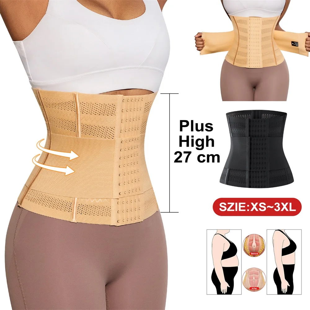 Double Belt Waist Cinchers Women Full Body Mesh Trimmer Wrap Corset Waist Trainer Shaperwear Tummy Control Shaper for Women supplier