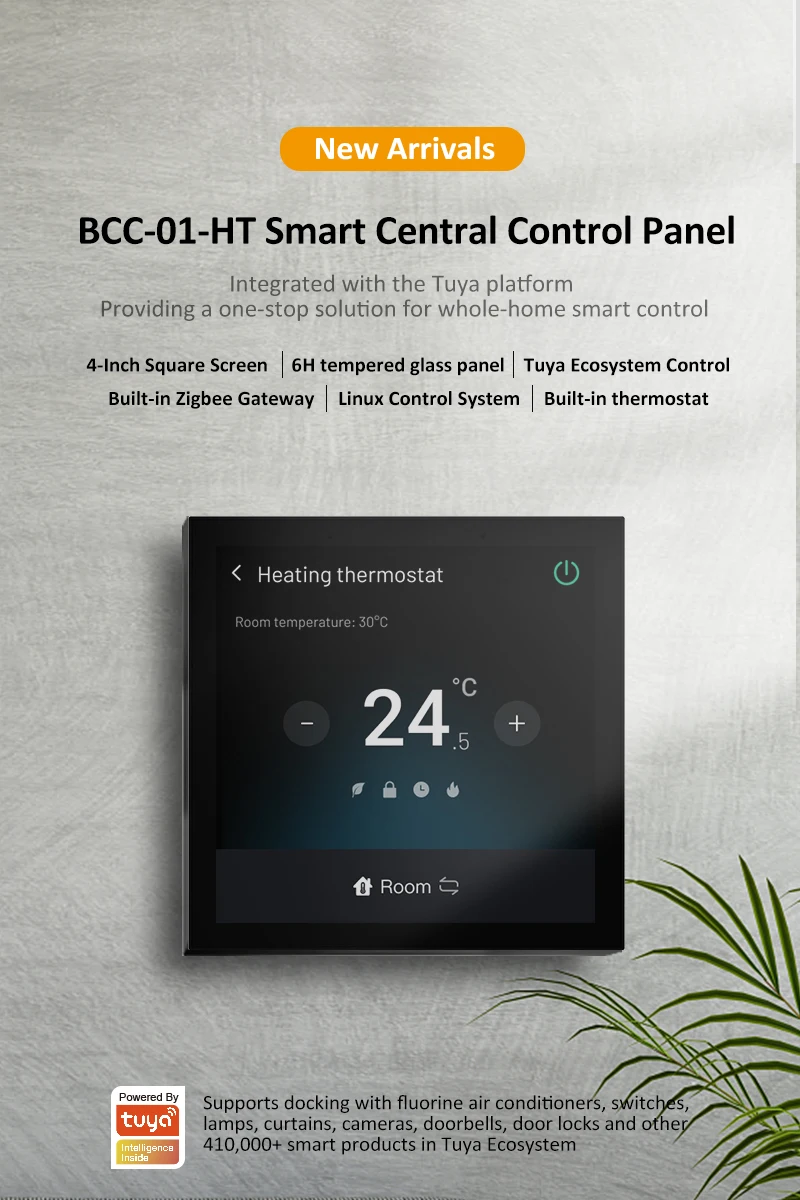 Thermostat Control Panel, BCC-2501-HT-GA, Plastic - detail 6