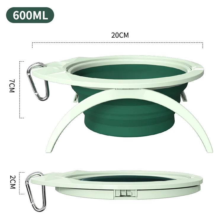 760ml Pet Portable Travel Bowl Custom Brand Pet Dog Food Water Feeder
