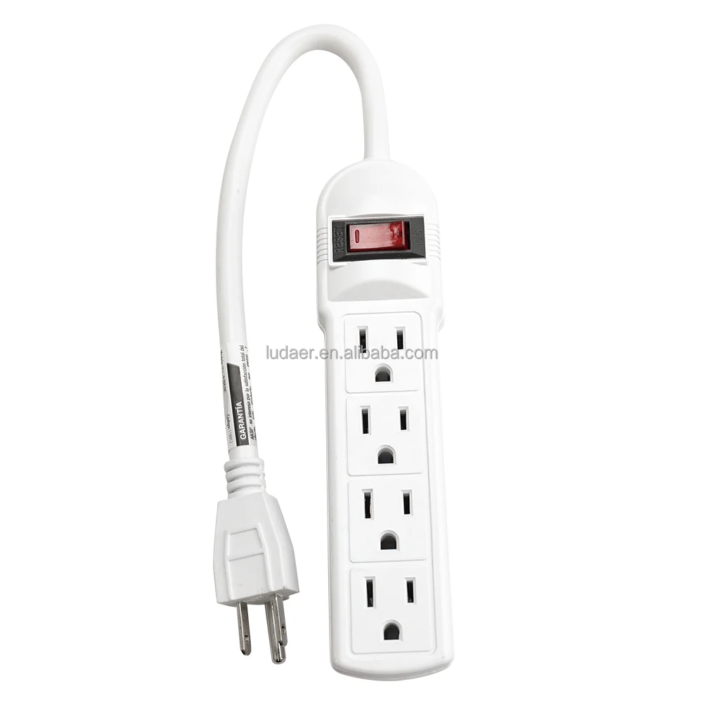 American Standard Peru 6 Sockets Multiple Universal Outlet Independent Switch Power Strip Power