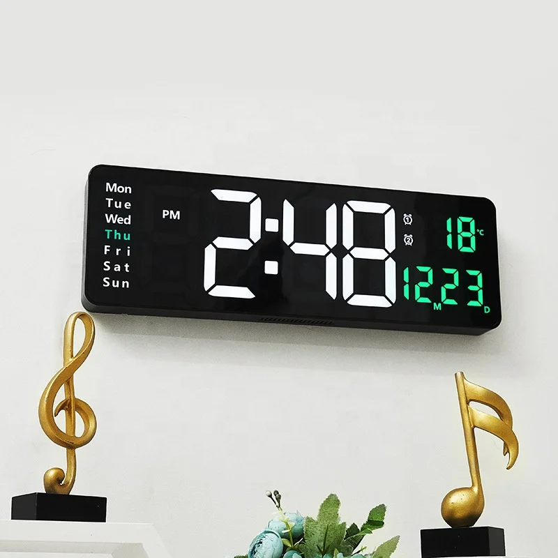 Multi-function Modern Home Living Room Office Deco Reloj De Pared Digital Table Desk Clocks LED Large Screen Clock Wall