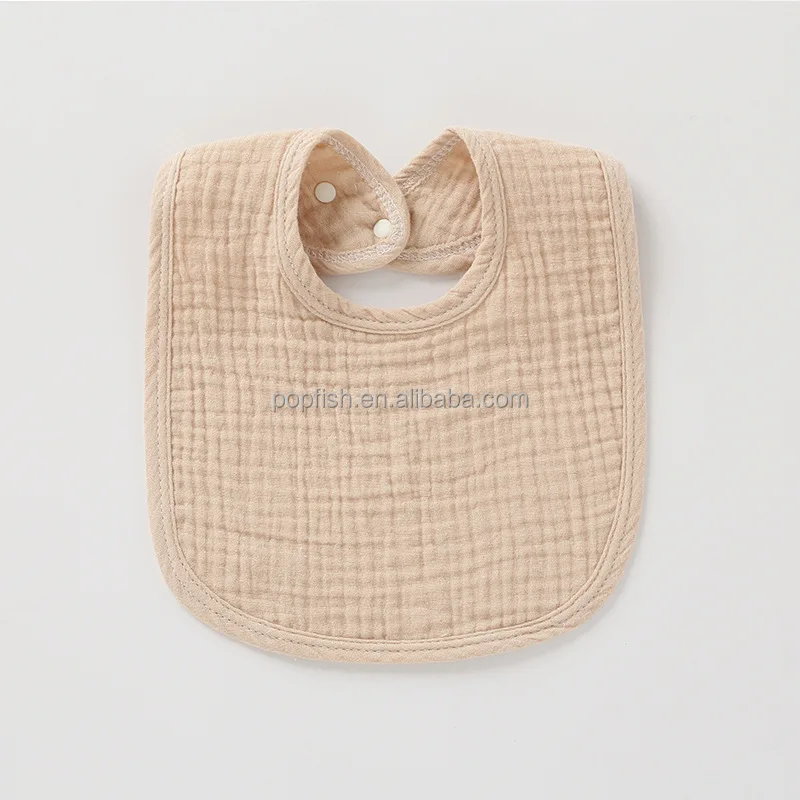 baby smock bib muslin bibs Baby Feeding Bibs Super Soft Sustainable Eco-Friendly Bpa Free Anti-Bacterial Washable Breathable gau details