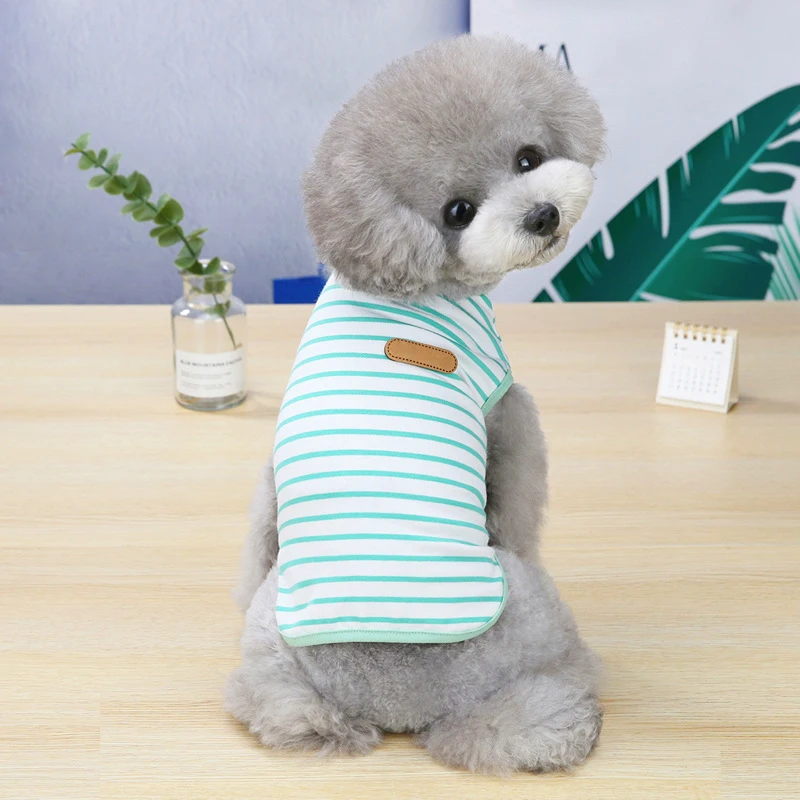 Hot Sale Puppy Clothes Pet Accessories Pets Striped Pattern Vest Summer