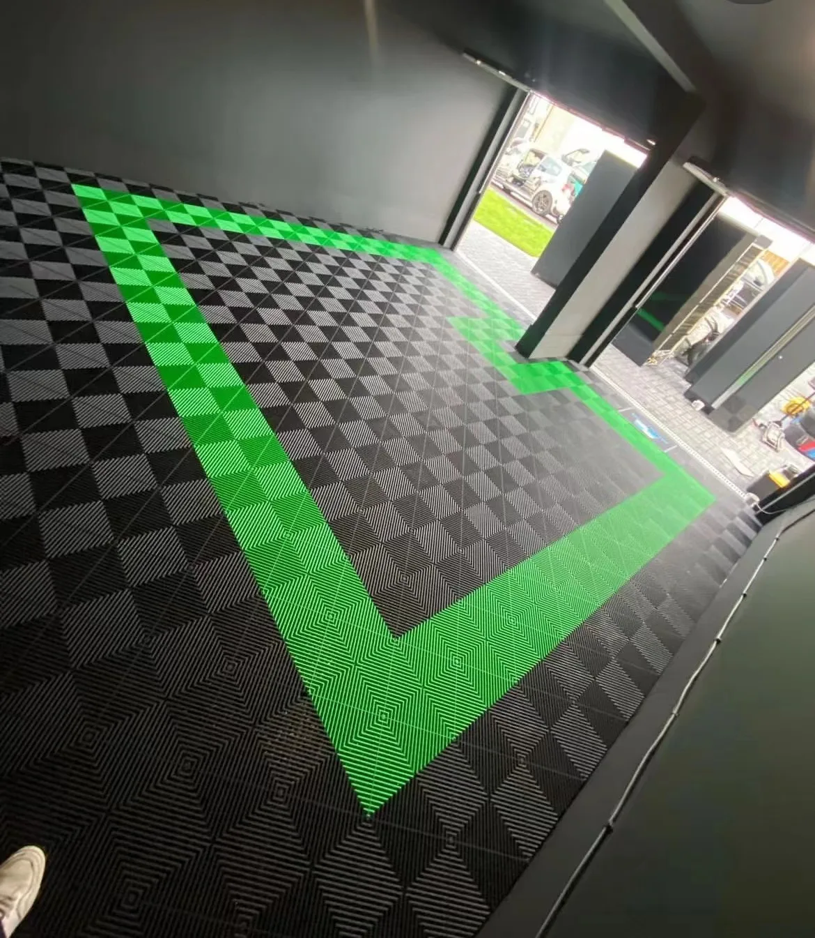 Green Garage Flooring at