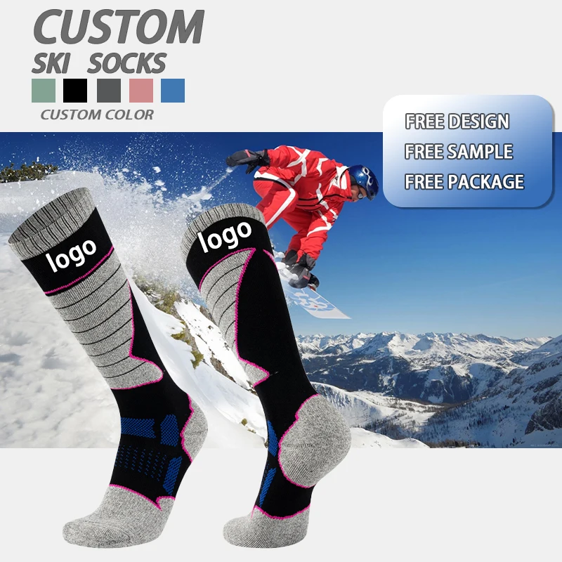 Custom Wool Ski Socks view 2