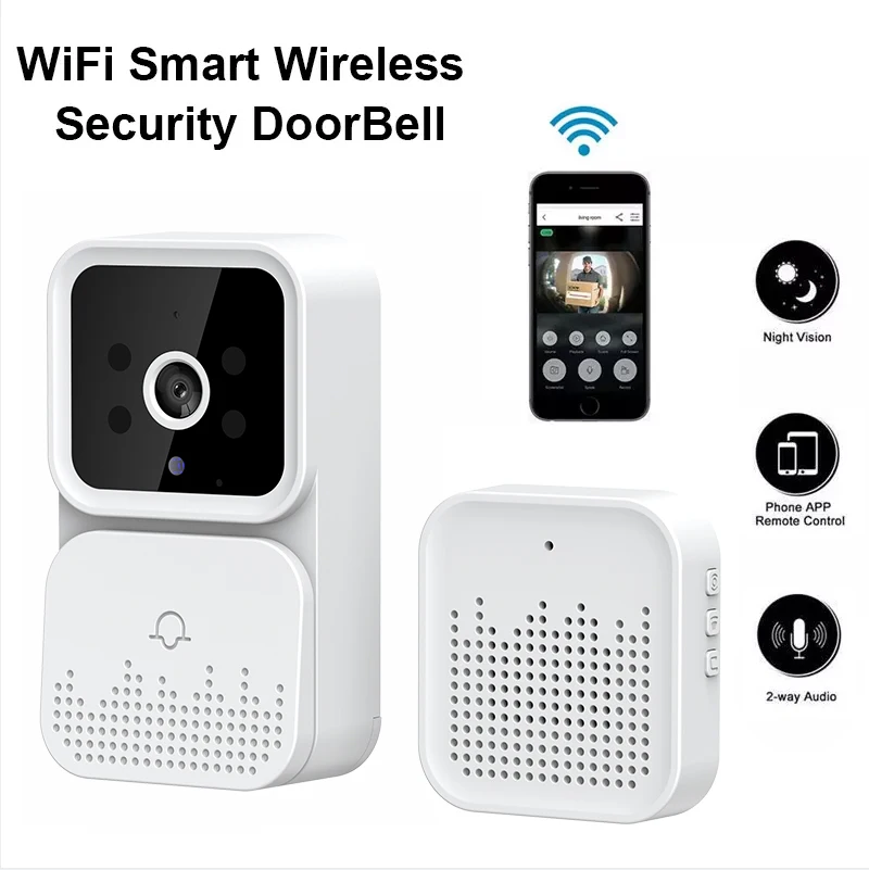 Tuya App Remote Monitor WiFi Wireless Mini Video Camera with Night Vision OLED Display Bar Design Home Security Garages Hotels