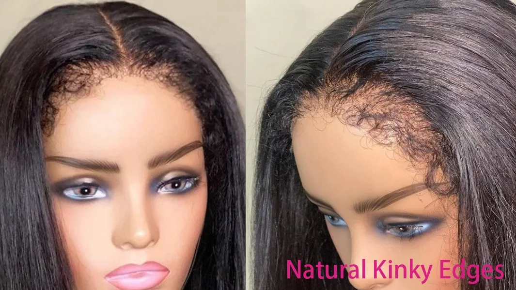 Isee New Launched Type 4c Hairline Wigs Straight Wig With Kinky Baby ...