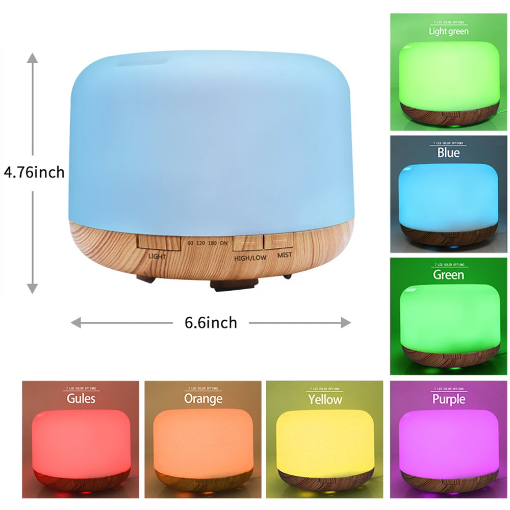 Factory direct sale aroma diffuser 1000ml electric essential oil diffuser room personal humidifier with 7colours night light