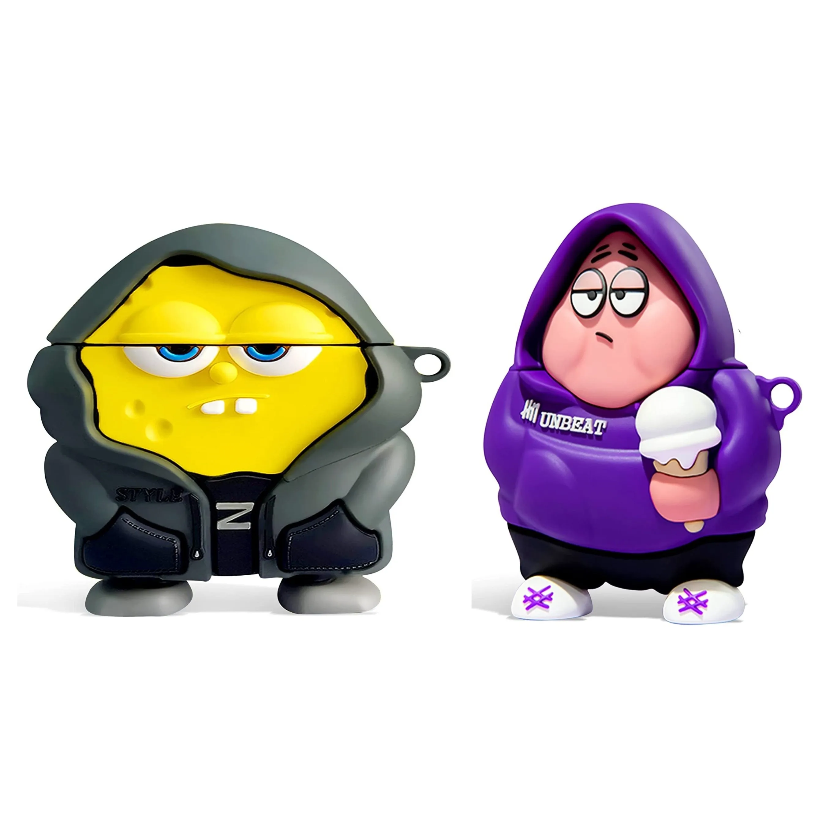 Derhom Airpods 3 Coque En Silicone Drôle Mignon Mode Peau De Couverture Souple De Bande Dessinée Compatible Pour Apple Airpods 3 Avec Porte-clés [Dessin Animé Avec Série De Poupées] (MairoC