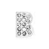 Lettera B in argento