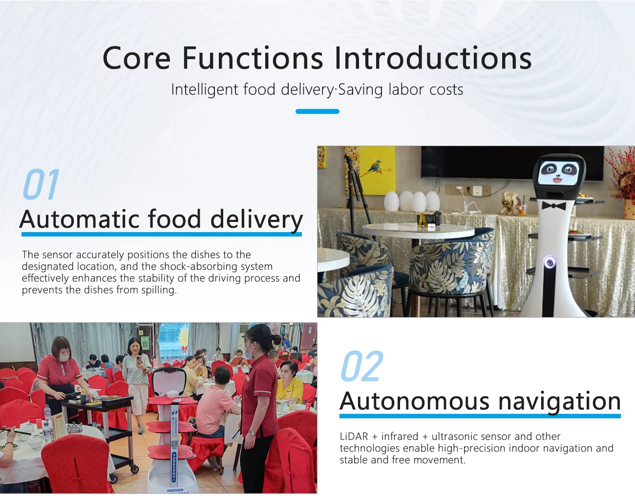 Photo inspiration: Gallery Detail: Alpha Panda Restaurant Food Delivery Robot With Voice Interaction