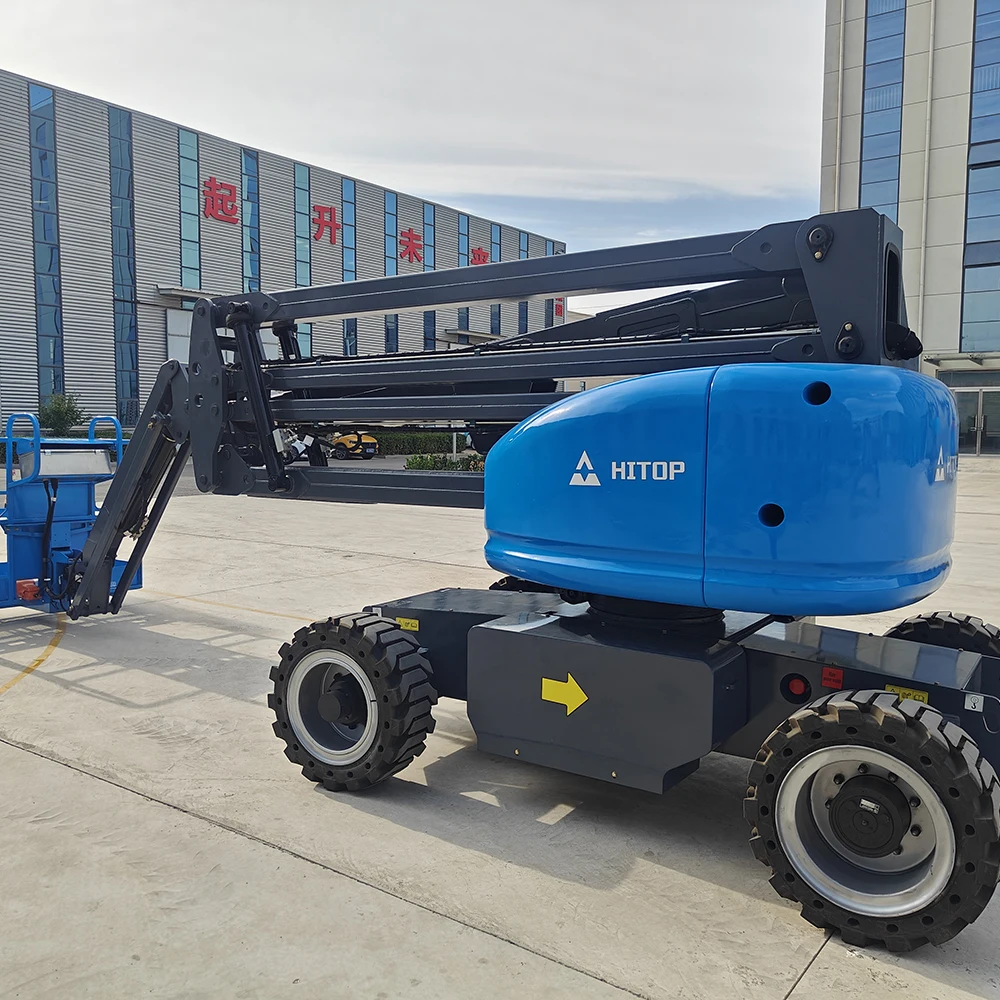 New / Second Hand Four-wheel Construction Self Propelled Telescopic Electric Boom Lift for Sale