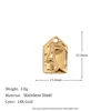 Half face portrait pendant-gold