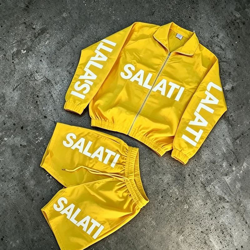 Salati Polyester/Nylon Sportswear Two-Piece Set Men's T-Shirt Shorts Four-Way Stretch Drawstring Closure Eco-Friendly Quick Dry gallery 8