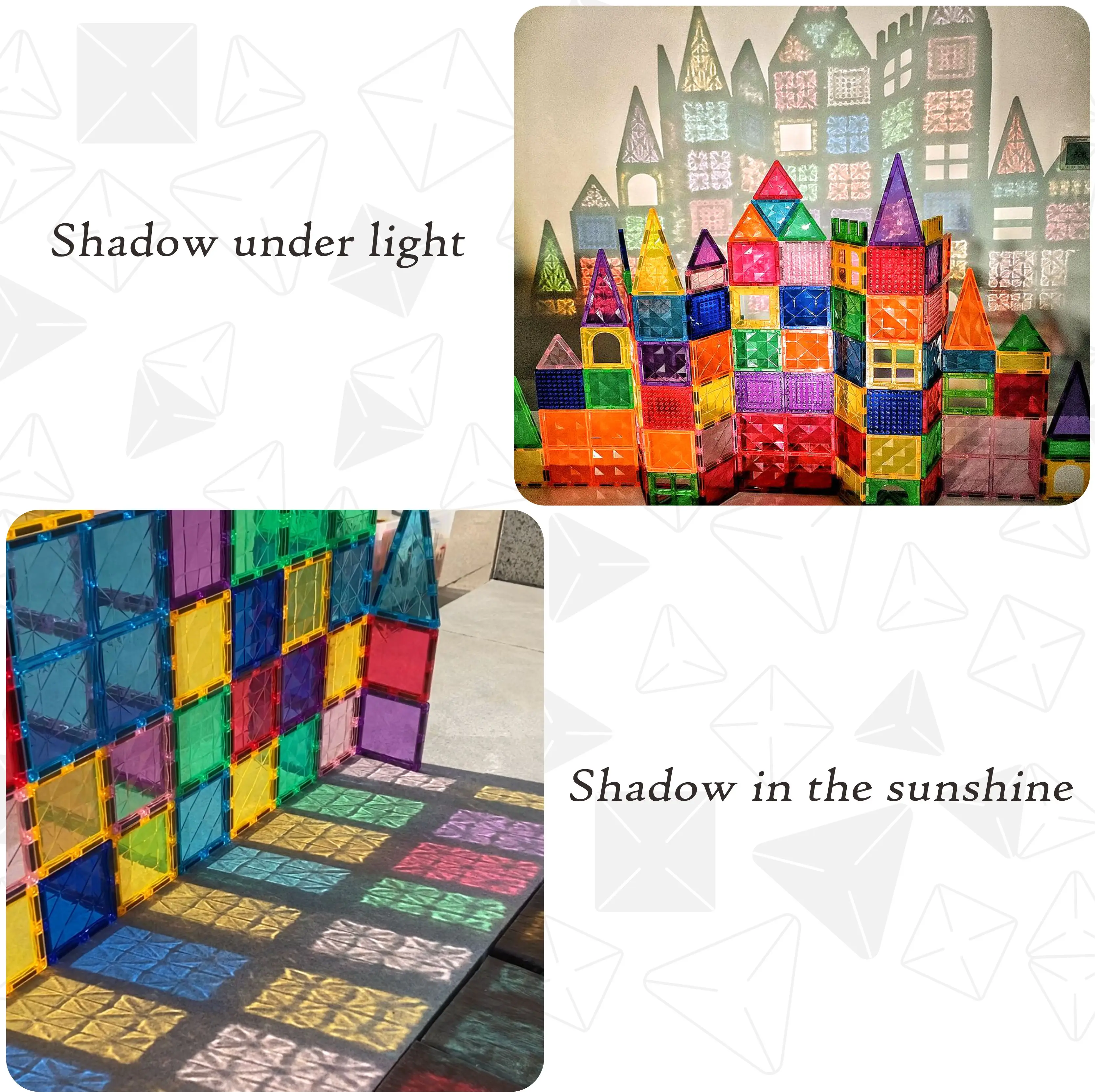 2023 New Style Hot Sale Colorful Plastic 100 pcs Magnetic Blocks Magnetic Building Tiles For Kids