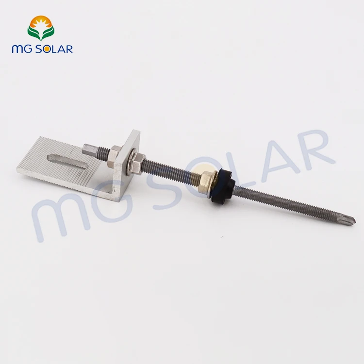 Solar Panel Roof Mounting Bracket Hanger Bolt with L Foot Mount Kit for Steel Purlin