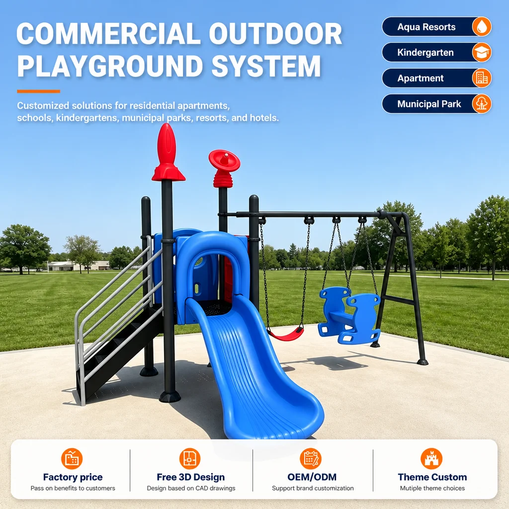 Castle Outdoor Playground Equipment Kids Climbing Frame Slide Swing Set Galvanized Steel CE CPC ASTM Certified Wholesale OEM Low