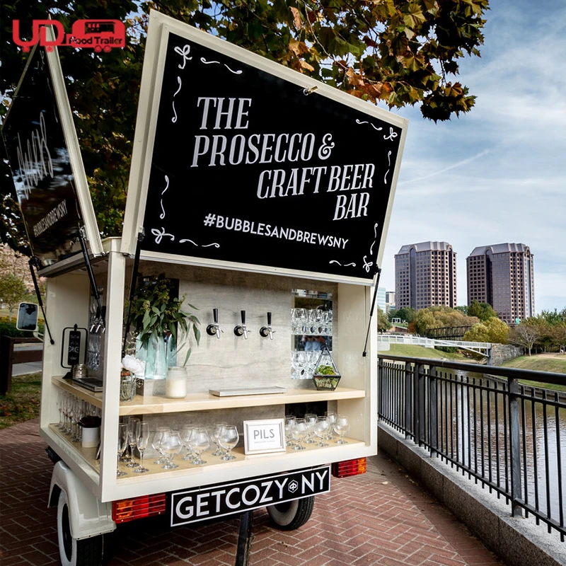 Beautiful Catering Beer Bar Vintage Snack Food Van Ice Cream Cart Mobile Bar Truck for Events