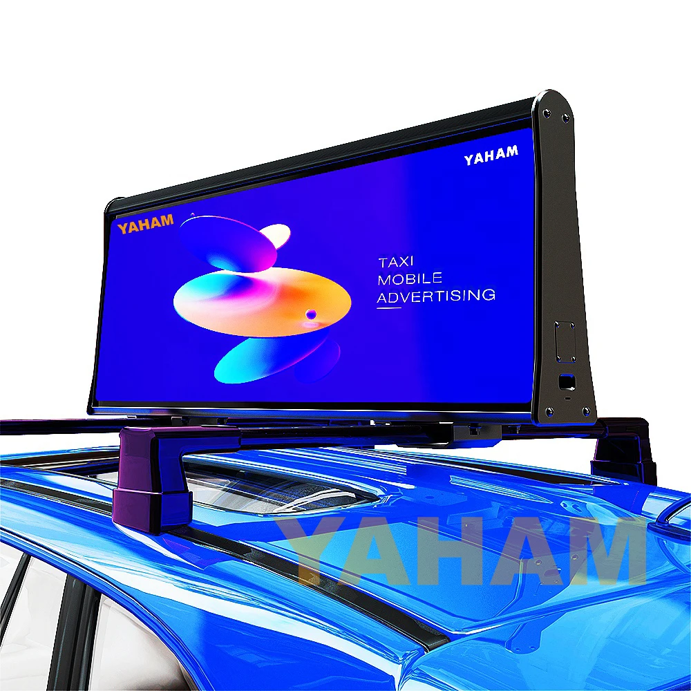3G 4G Wireless Control P2.5 P2.96 Taxi Top Led Display/Car Top Sign/ LED Advertising 960x320mm Double Sided Car Roof Top
