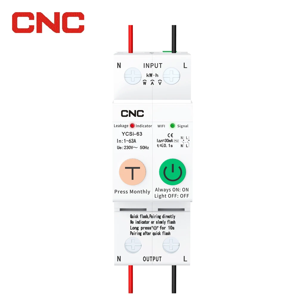 TUYA MCB ZigBee Smart MCB Wifi Circuit Breaker Power Metering 63A Wireless Remote Control Switch