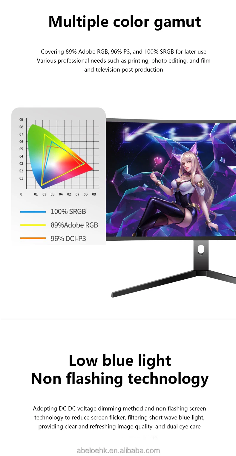 1ms Response Time Gaming Monitor - 5K 49 Inch Curved Display