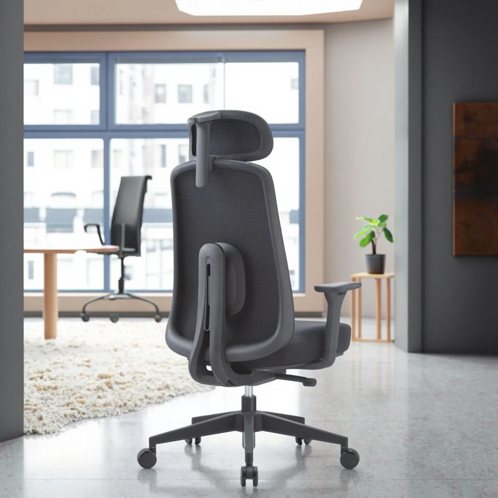 Premium Ergonomic Swivel Chair Multi-Directional Headrest Self-Adaptive Lumbar Support PU 3D Armrests Self-Weight Synchronous 6