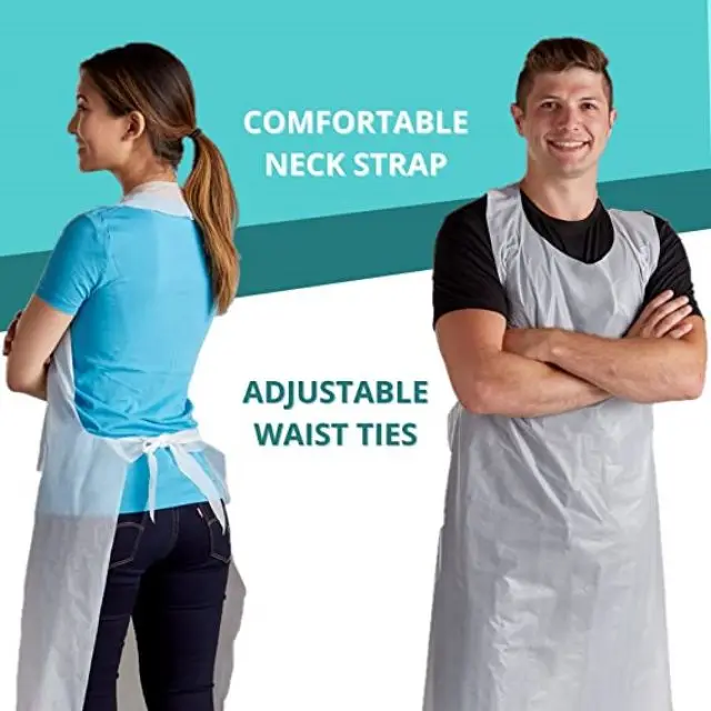 Hdpe Custom Waterproof Pvc Transparent Pp Medica Color Kitchen Strong Toughness Clear Kid Pe Non Woven Plastic Disposable Apron