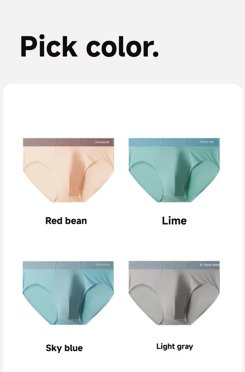 New Arrival Men's Underwear Breathable  Antibacterial Ice Silk Men's Briefs Nylon Men's Underpants Custom OEM Supplier