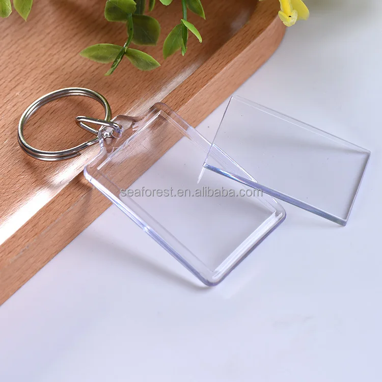 Free Sample Wholesale Cheap Plastic Clear Acrylic Keychains Blank