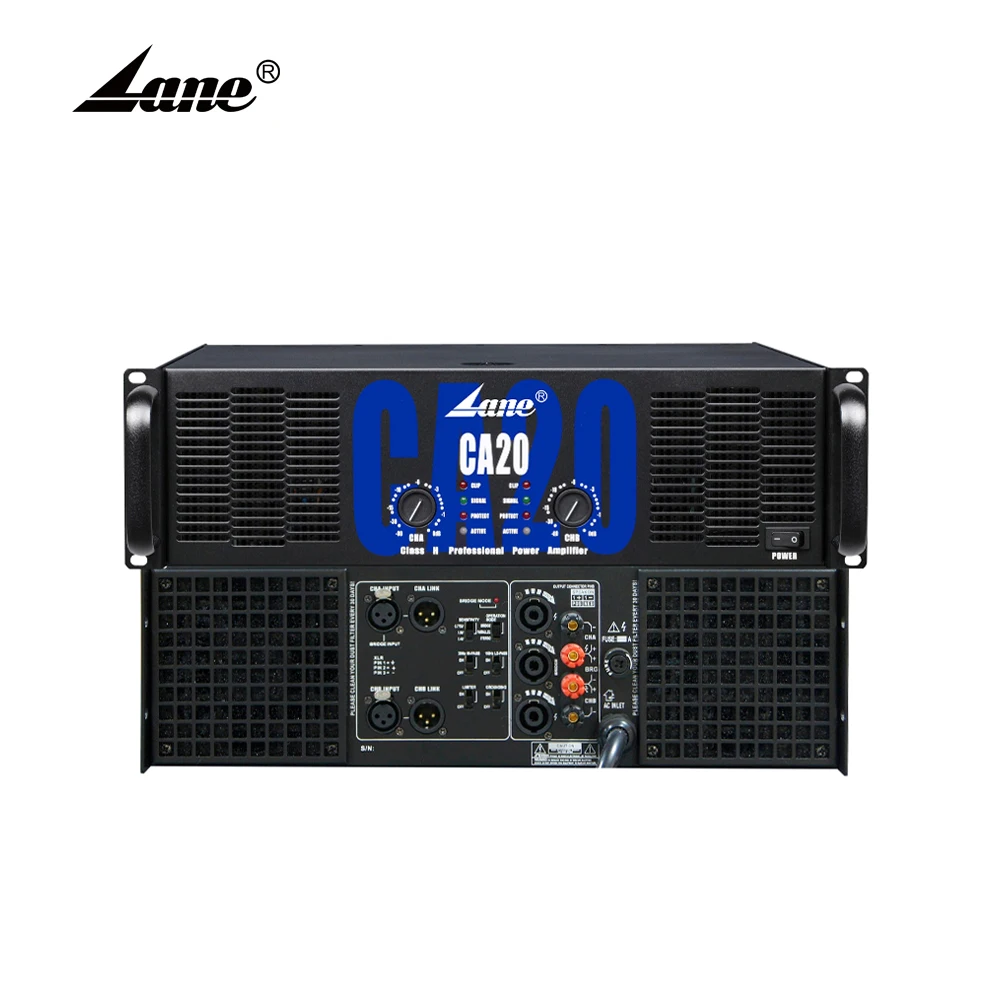 Lane CA20 Sound System Audio  300 Watt Power Professional Amplifier Audio Stereo  Class h Circuit Power Amplifier Ca20