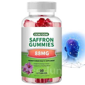 Factory Supply Saffron Extract Gummies Supplement Nootropic Calm Mood Supports Appetite Control Saffron Gummies