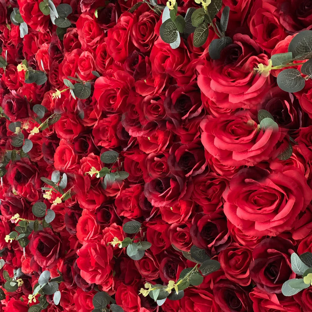 Burgundy Flower Wall Backdrop 8ft X 8ft Red Artificial Flowers Wedding