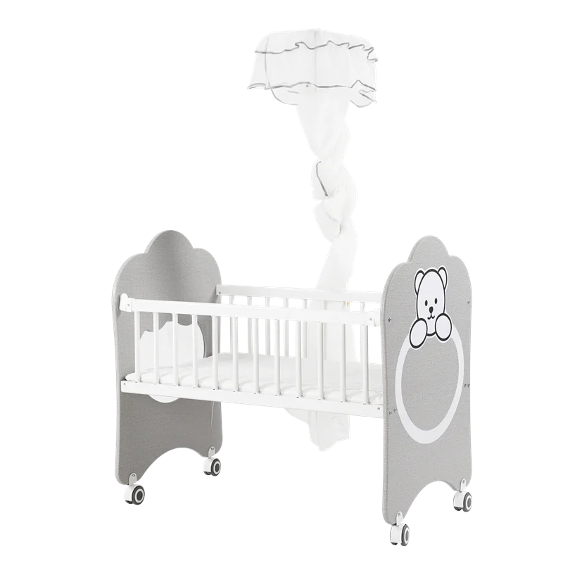 P2621 Cool Baby Cute Baby Crib Bed With Co-sleeping Function