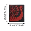 Viking longship (black background with red color)