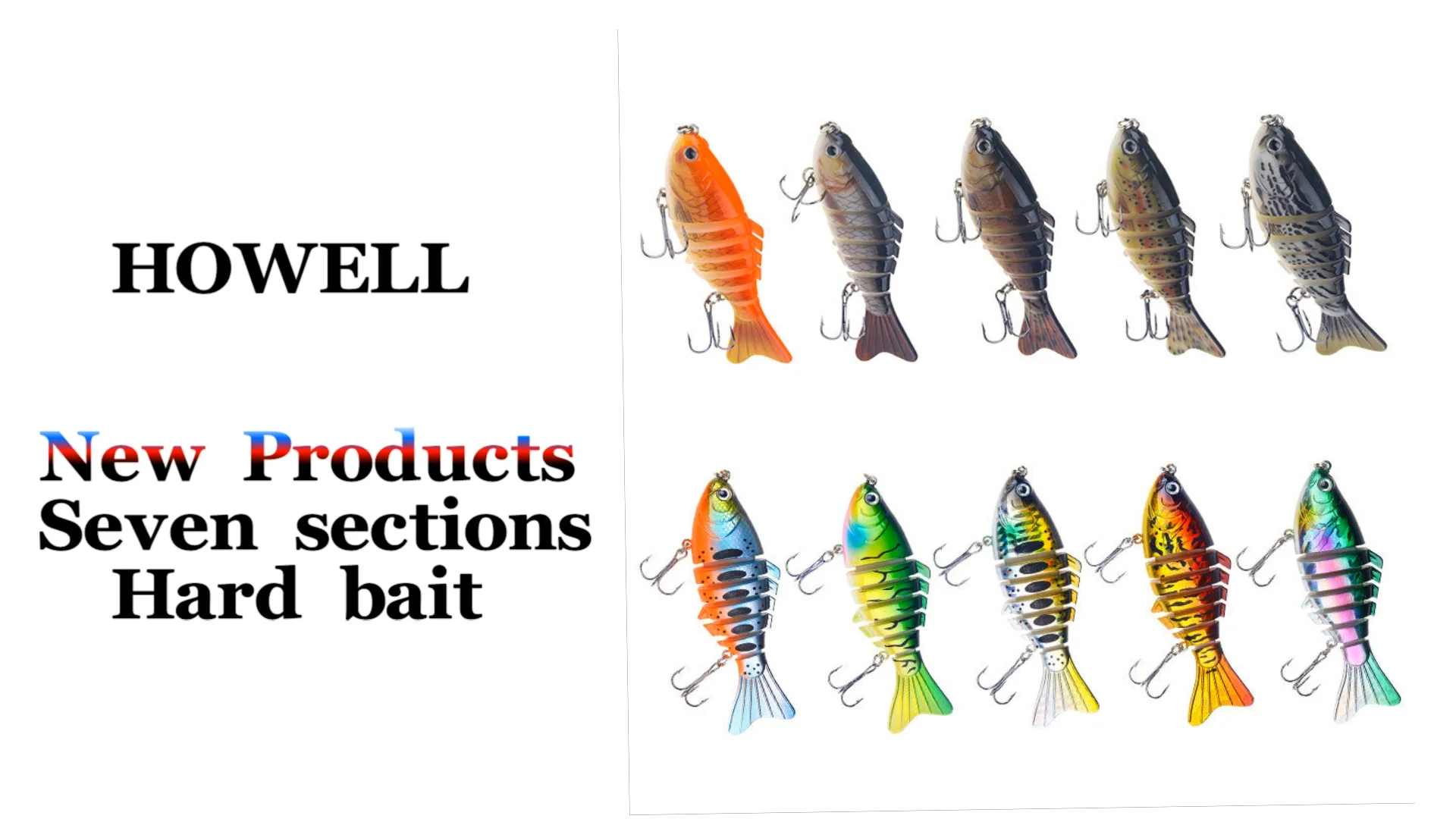 Swimbait 7 Segmented Multi Jointed Hard Fishing Lures 100mm 16g Glide