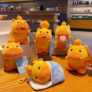 Rulu Plush Toy Small Pendant, Cute Pull-string Rotating Keychain, Bag Keychain, Ring Pendant