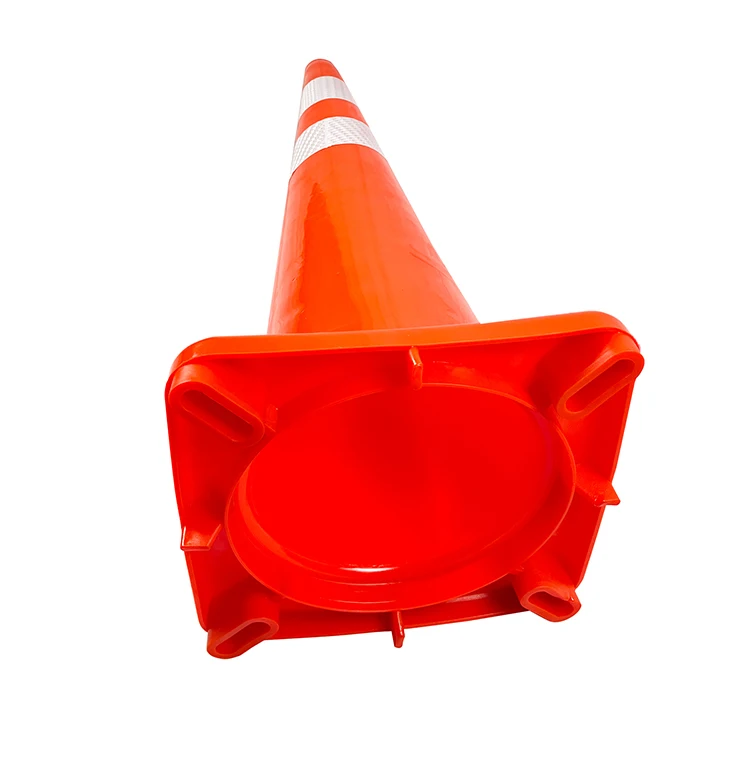 Construction Building Safety Cone Reflective PVC Plastic Traffic Road Cone with PE for Roadway Warnings factory