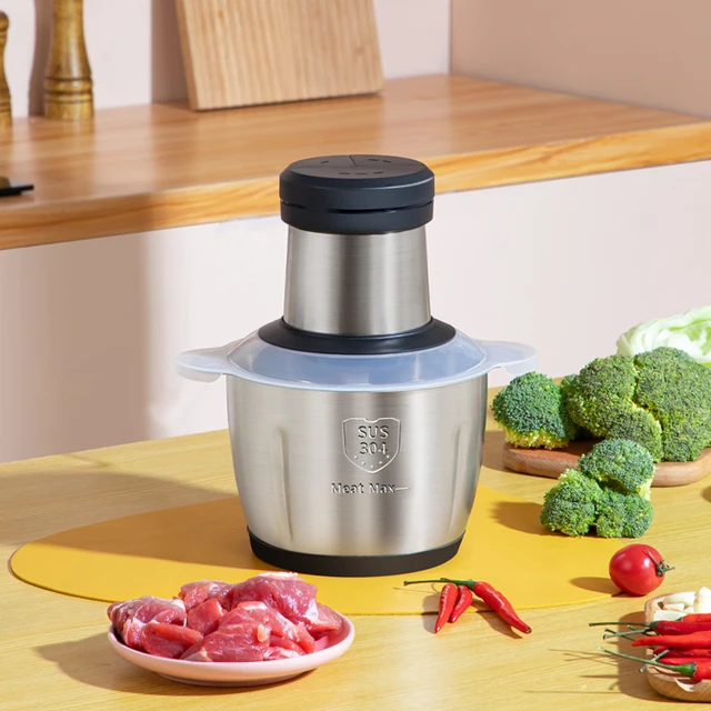 Factory Wholesale Kitchen Home Vegetable Meat Chopper Food Processor Stainless Steel 2l 3l 5l Mincer Electric Meat Grinders
