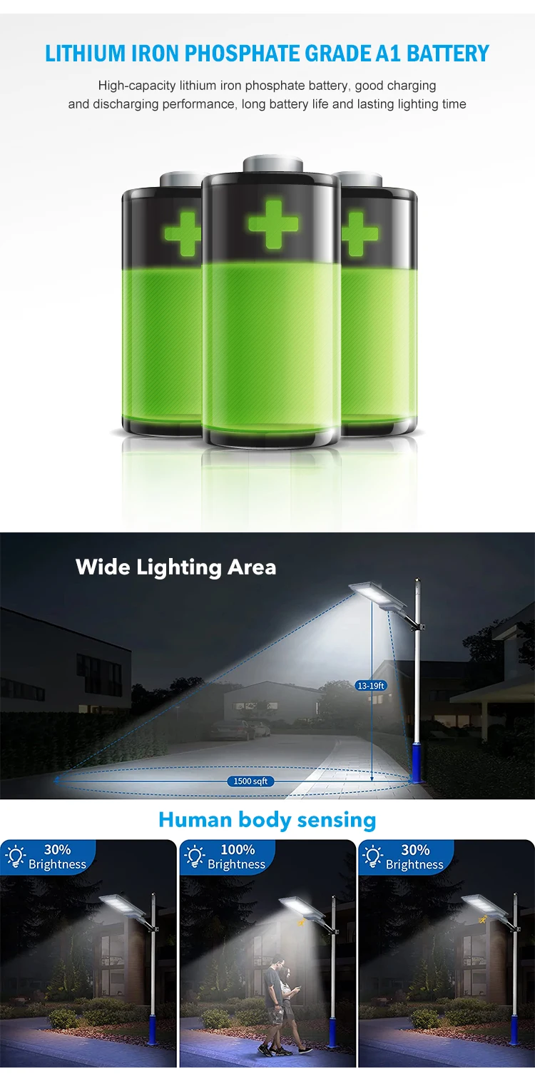 Energy Saving Outdoor Lighting Solar Charging ABS 180w 240w 360w All In One Integrated Led Solar Road Light