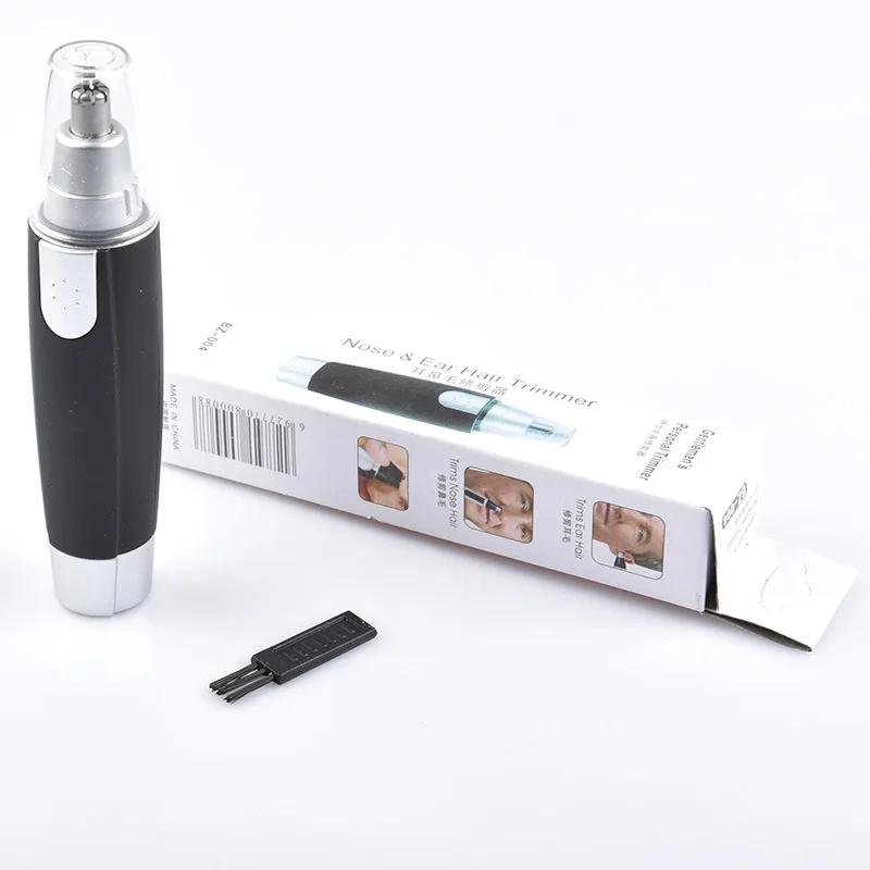 Электрический триммер для носа, мужской триммер из нержавеющей стали для волос в ушах и носу