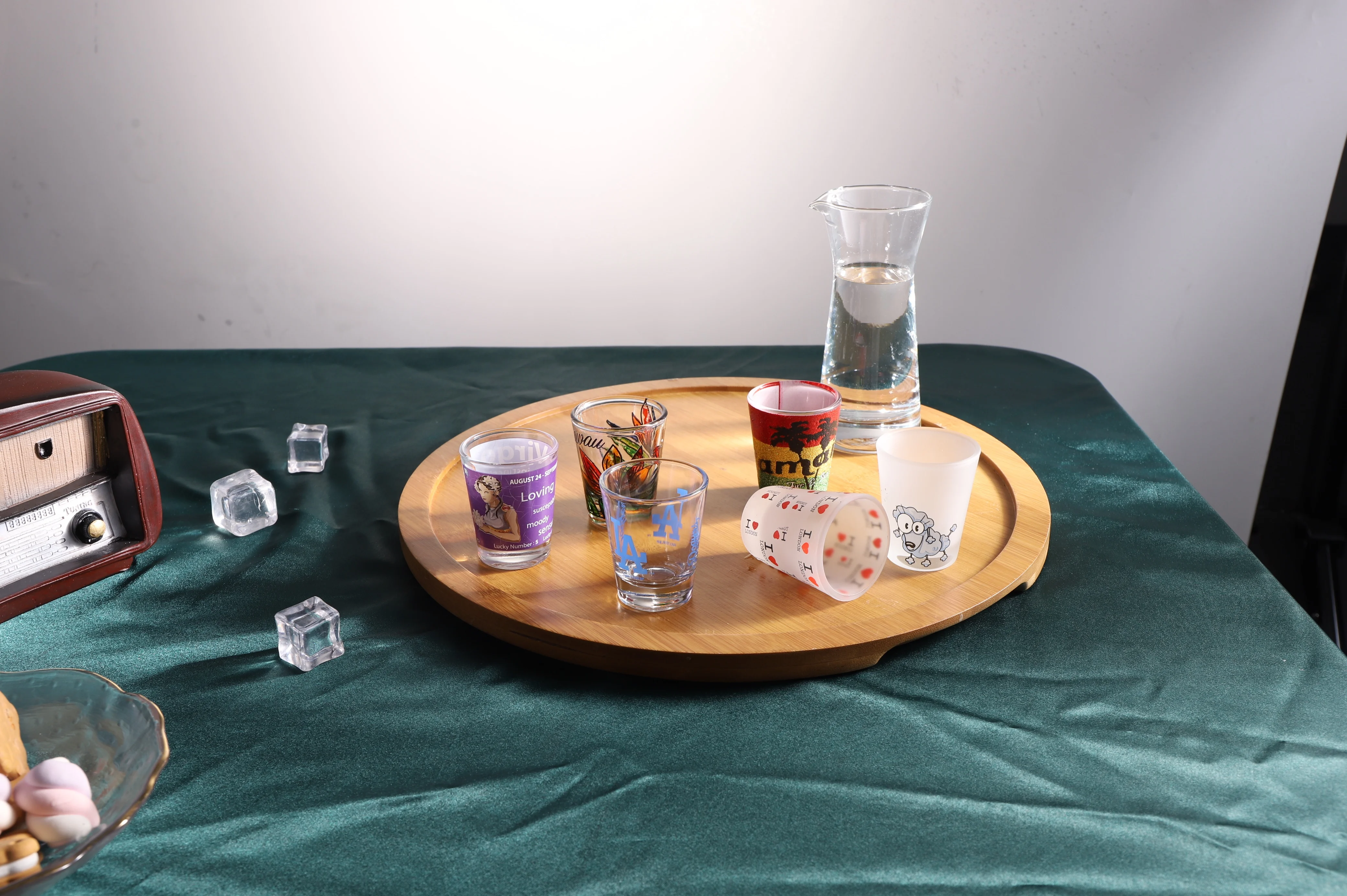 2oz Frosted Sublimation Glass Cups for Bars Straight Cylinder Customized Shot Glass for Vodka Whiskey Tequila Cup