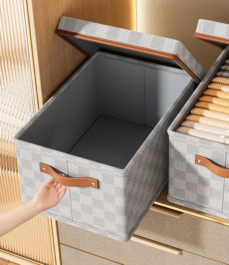 Checkerboard Storage Boxes in Non-woven Fabric Are Used for Clothes and Quilts, As Well As Baskets for Household Toys supplier