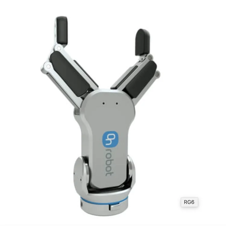 Robot Cafe Manipulator Onrobot RG6 Robotic Picker Integrated with Collaborative Coffee Robot Arm for Pick and Place