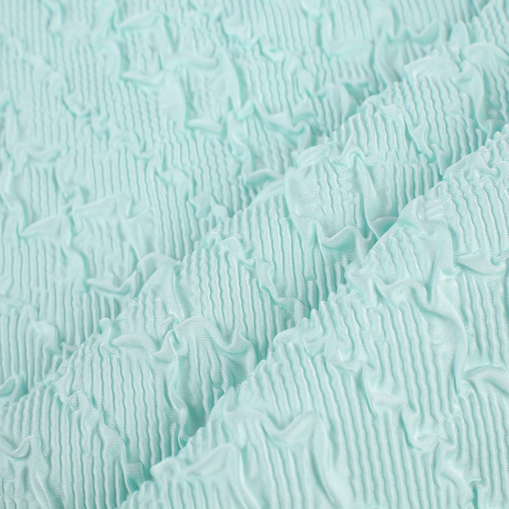 Small Moq Shiny Pleated Fabric 100% Polyester Crumpled Satin Fabric For Women Dress