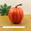 Yellow 14.5 cm tall pumpkin
